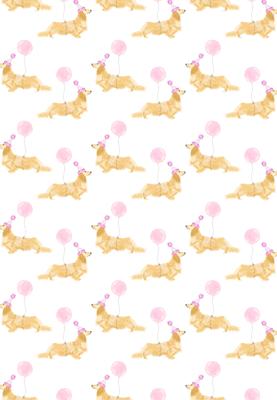 Show full view: Birthday Wishes Pink Balloon Wrapping Paper Rolls slide 4 of 5