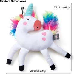 PetRageous Designs FabRageous Unicorn Plush Dog & Cat Toy, White slide 2 of 3