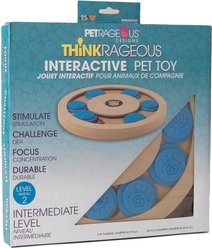 PetRageous Designs ThinkRageous Intermediate Level Interactive Dog & Cat Puzzle Toy, Blue slide 2 of 4