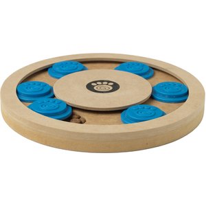 PetRageous Designs ThinkRageous Intermediate Level Interactive Dog & Cat Puzzle Toy, Blue