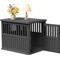 Show in main carousel: Cesicia Resin Dog Crate with Lockable Latch, Black, 39.37 inch slide 1 of 6