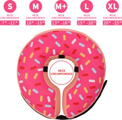 WZ PET Soft Plush Dog & Cat Inflatable Recovery Cone Collar, Pink, Large slide 2 of 6