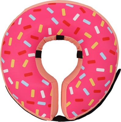 Show full view: WZ PET Soft Plush Dog & Cat Inflatable Recovery Cone Collar, Pink, Large slide 5 of 7