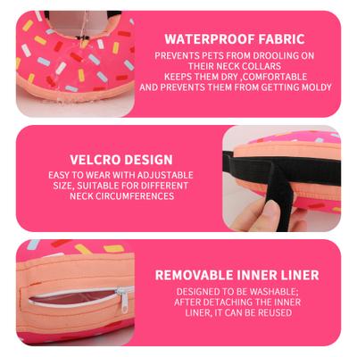 Show full view: WZ PET Soft Plush Dog & Cat Inflatable Recovery Cone Collar, Pink, Large slide 3 of 7