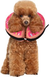 WZ PET Soft Plush Dog & Cat Inflatable Recovery Cone Collar, Pink, Small