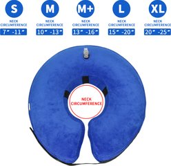 WZ PET Soft Plush Dog & Cat Inflatable Recovery Cone Collar, Blue, X-Large slide 2 of 6