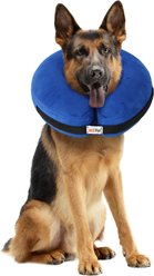 WZ PET Soft Plush Dog & Cat Inflatable Recovery Cone Collar, Blue, X-Large slide 1 of 6
