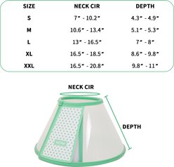 WZ PET Adjustable Dog & Cat Recovery Cone Collar, Green, Small slide 2 of 6