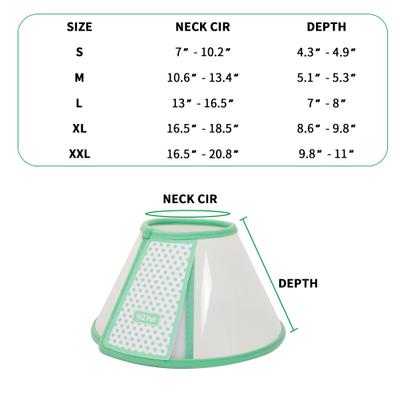 Show full view: WZ PET Adjustable Dog & Cat Recovery Cone Collar, Green, Small slide 7 of 8