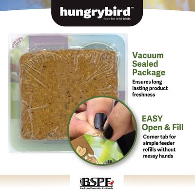 Show full view: Backyard Specialty Pet Foods Hungrybird NaturAll Non-GMO Berry Suet Cake Songbird Food, 12-oz box slide 4 of 4