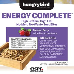 Backyard Specialty Pet Foods Hungrybird Energy Complete Blended Berry Suet Bites Songbird Food, 48-oz bag slide 2 of 6
