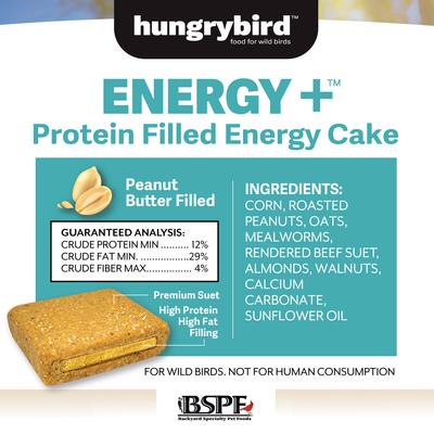 Show full view: Backyard Specialty Pet Foods Hungrybird Energy High Protein Peanut Butter Filling No-Melt Suet Cake Songbird Food, 12-oz box slide 4 of 5