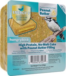 Backyard Specialty Pet Foods Hungrybird Energy High Protein Peanut Butter Filling No-Melt Suet Cake Songbird Food, 12-oz box slide 1 of 5