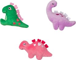 Fringe Studio Saur Much Love Plush Dog Toy Set, 3 count