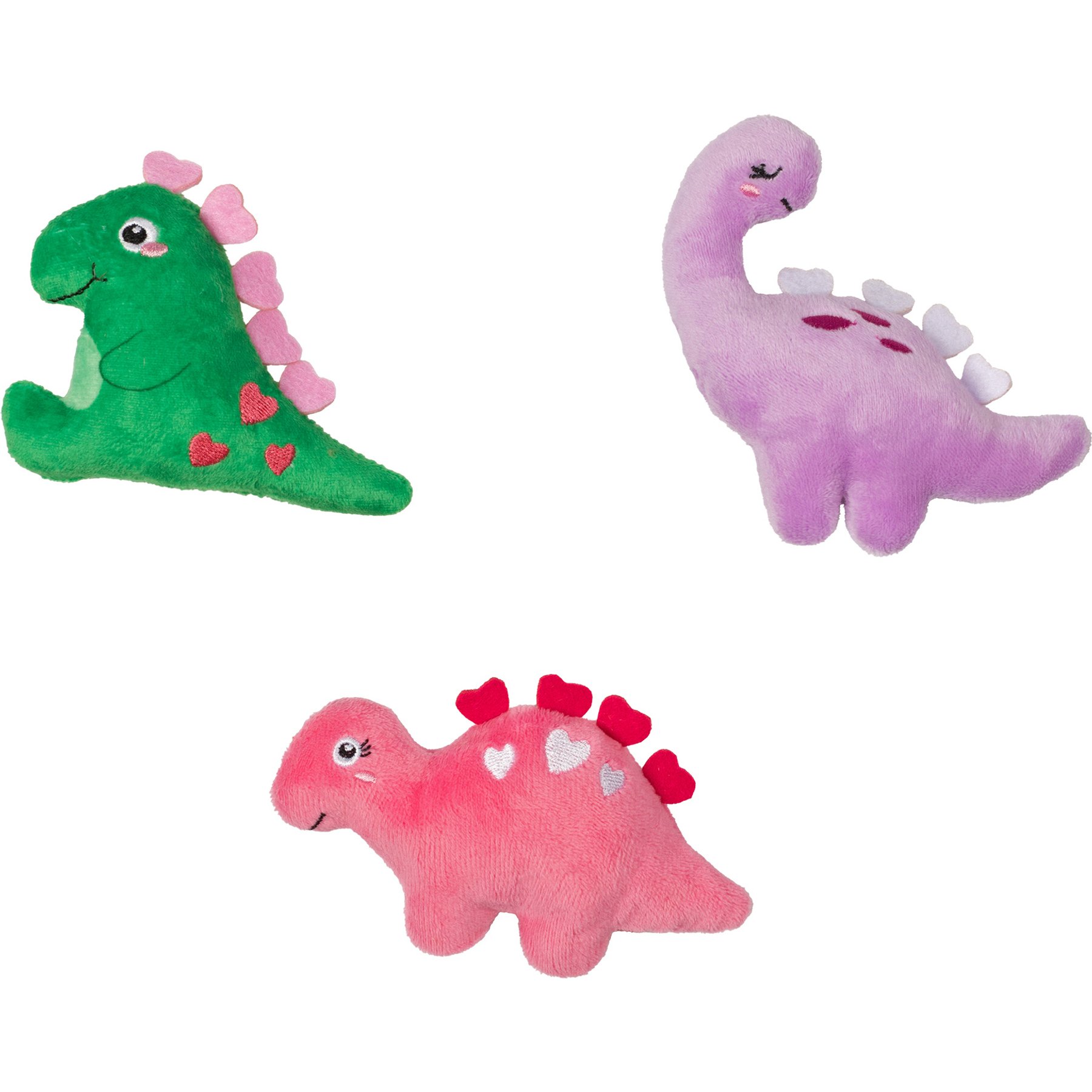 Fringe Studio Saur Much Love Plush Dog Toy Set, 3 count
