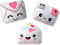 Fringe Studio Sealed with a Kiss Plush Dog Toy Set, 3 count