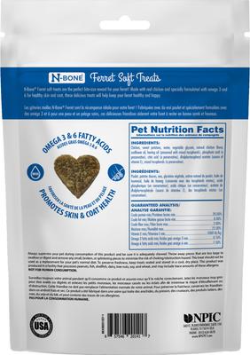 Show full view: N-Bone Chicken Flavor Grain-Free Soft Ferret Treats, 3-oz bag slide 2 of 7