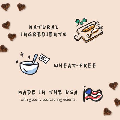 Show full view: Bocce's Bakery Burgers & Fries Beef, Sweet Potatoes & Cheese Dog Treats, 5-oz bag + Bac'n Nutty PB & Bacon Training Bites Dog Treats, 6-oz bag slide 8 of 9