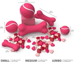 Playology Valentine's Box Bundle Red Velvet Scented Chew Dog Toys, Pink, Medium, 2 count slide 2 of 8