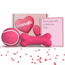 Playology Valentine's Box Bundle Red Velvet Scented Chew Dog Toys, Pink, Jumbo, 2 count