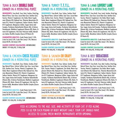 Show full view: BFF PLAY Best Feline Friend Lovers Aw Yeah! Pinky Promise Paté! Variety Pack Grain-Free Wet Cat Food, 2.8-oz can, case of 12 slide 5 of 12