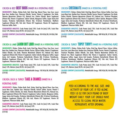 Show full view: BFF PLAY Best Feline Friend Pate Lovers, Aw Yeah! Fowl Play Yellow Pates Variety Pack Wet Cat Food, 2.8-oz can, case of 18 slide 5 of 12