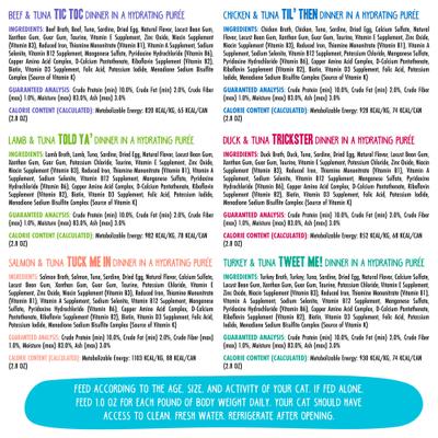 Show full view: BFF PLAY Best Feline Friend Pate Lovers, Aw Yeah! Blue Pate Buffet Variety Pack Wet Cat Food, 2.8-oz can, case of 18 slide 5 of 13