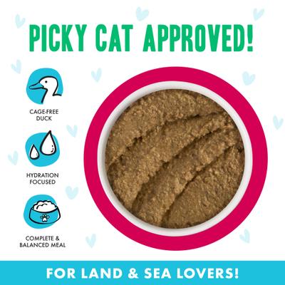 Show full view: BFF Play Pate Lovers Duck & Tuna Trickster Wet Cat Food, 2.8-oz can, pack of 12 slide 4 of 12