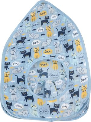 Show full view: Kitty City Cat Print Interactive Cat Toy House, Blue slide 2 of 8