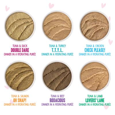 Show full view: BFF PLAY Best Feline Friend Lovers Aw Yeah! Pinky Promise Paté! Variety Pack Grain-Free Wet Cat Food, 2.8-oz can, case of 12 slide 4 of 12