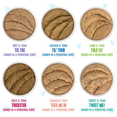 Show full view: BFF PLAY Best Feline Friend Pate Lovers, Aw Yeah! Blue Pate Buffet Variety Pack Wet Cat Food, 2.8-oz can, case of 18 slide 4 of 13