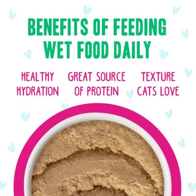 Show full view: BFF PLAY Best Feline Friend Pate Lovers, Aw Yeah! Blue Pate Buffet Variety Pack Wet Cat Food, 2.8-oz can, case of 18 slide 7 of 13