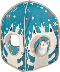 Kitty City Ocean Play Cube Interactive Cat Toy House