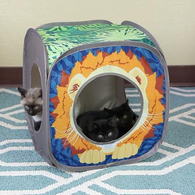 Show full view: Kitty City Safari Jungle Play Cube Interactive Cat Toy House slide 7 of 11