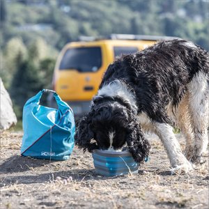 Kurgo Kibble Carrier Travel Dog Food Container, Coastal Blue