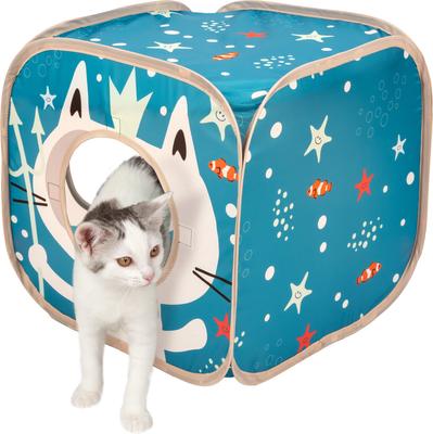 Show full view: Kitty City Ocean Collapsible Play Combo Cat House slide 2 of 7