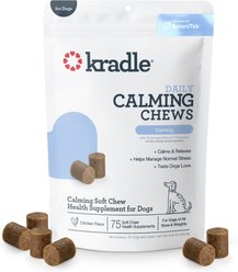 Kradle Calming Chews Chicken Flavored Soft Chew Supplement for Dogs, 75 count