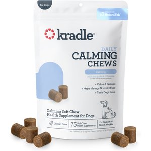 Kradle Calming Chews Chicken Flavored Soft Chew Supplement for Dogs, 75 count