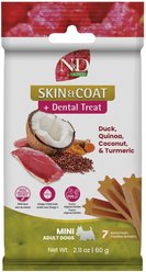 Farmina N&D Pumpkin Chicken, Pumpkin, & Pomegranate Mini Dental Dog Treats, 2.1-oz bag, 7-count