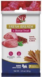 Farmina N&D Quinoa Weight Management Mini Dental Dog Treats, 2.1-oz bag, 7-count