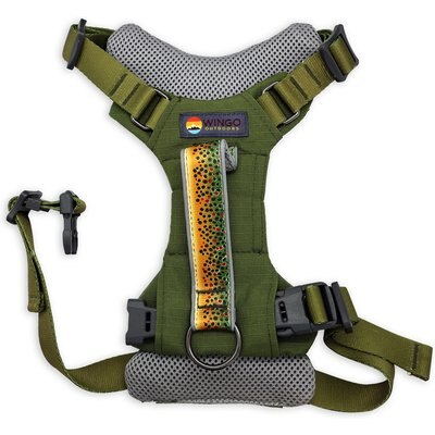 Wingo Outdoors Wingo Outdoors Monty Dog Harness, Brown Trout, Large: 32 to 44-in chest