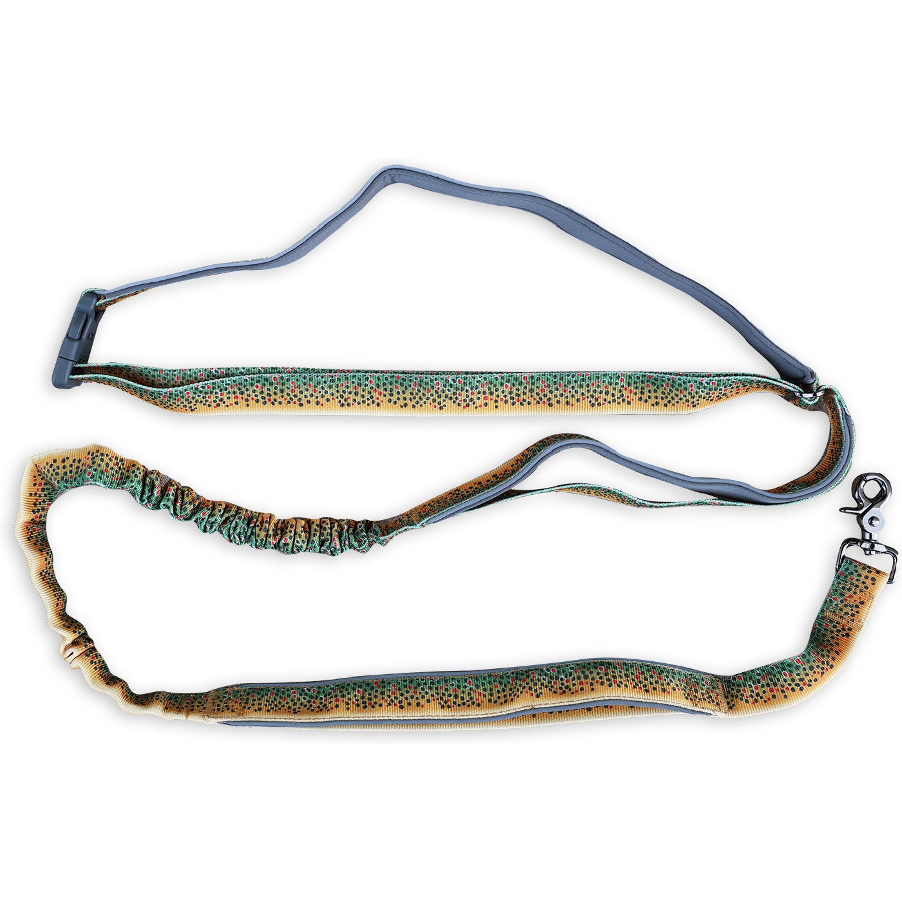 Wingo Outdoors Goose Active Hands-Free Dog Leash, Brown Trout, 8-ft long, 1-inch wide