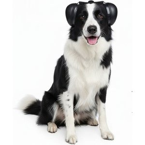 Labra Noise Protection Dog Ear Muffs, Black, Large