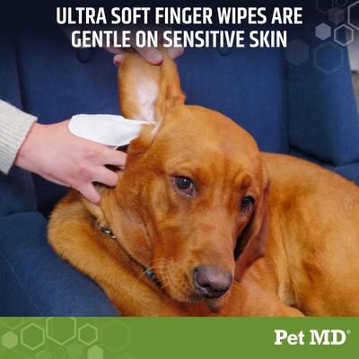Show full view: Pet MD Dog Ear Grooming Finger Wipes, 50 count slide 5 of 9