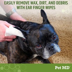 Pet MD Dog Ear Grooming Finger Wipes, 50 count slide 2 of 7