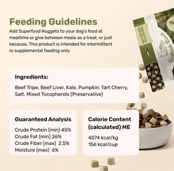 Badlands Ranch Superfood Nuggets Beef Tripe & Kale Freeze-Dried Dog Food Topper, 8-oz bag slide 2 of 6