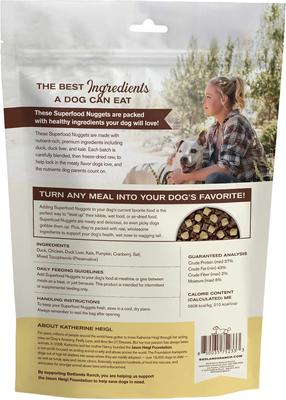 Show full view: Badlands Ranch Superfood Nuggets Duck & Kale Freeze-Dried Dog Food Topper, 8-oz bag slide 3 of 8