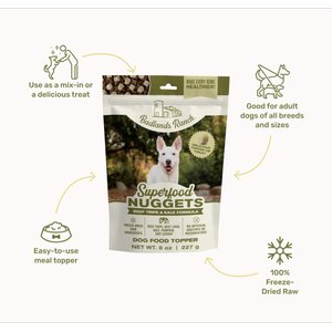 Badlands Ranch Superfood Nuggets Beef Tripe & Kale Freeze-Dried Dog Food Topper, 8-oz bag