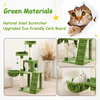 Show full view: KZLAA 54-in Cat Tree & Condo, Green slide 6 of 8