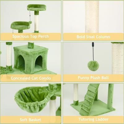 Show full view: KZLAA 54-in Cat Tree & Condo, Green slide 4 of 8